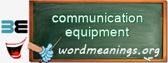 WordMeaning blackboard for communication equipment